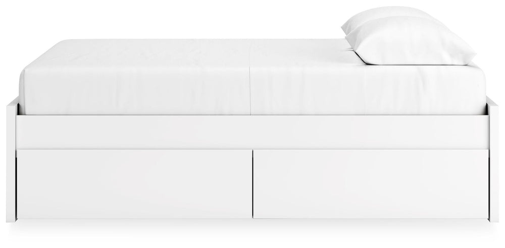 Onita Queen Platform Bed with 2 Side Storage - White (9)