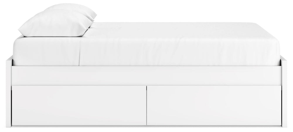 Onita Queen Platform Bed with 2 Side Storage - White (8)