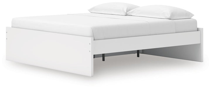 Onita King Platform Bed with 1 Side Storage - White (6)