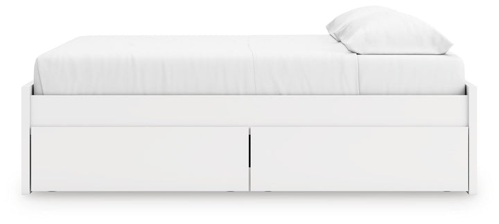 Onita King Platform Bed with 2 Side Storage - White (9)