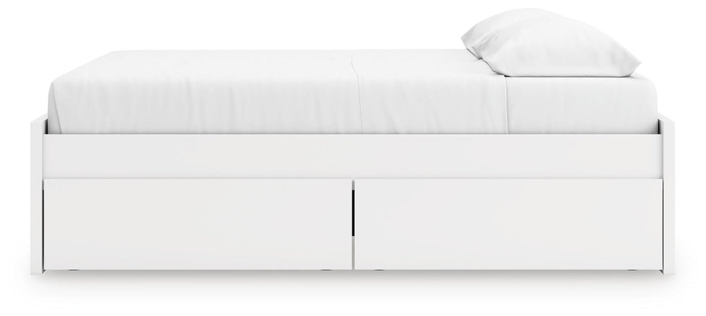 Onita King Platform Bed with 2 Side Storage - White (9)