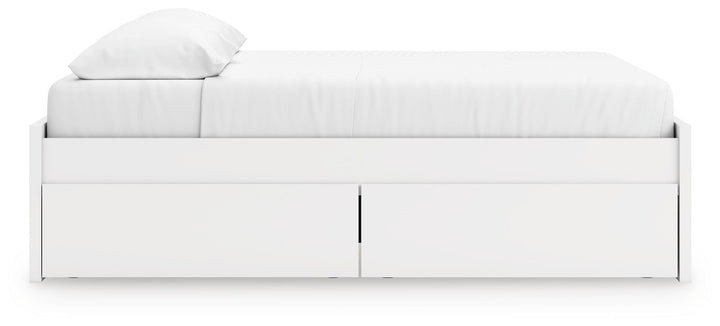 Onita King Platform Bed with 2 Side Storage - White (7)