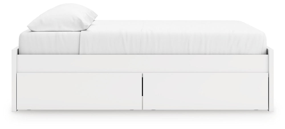 Onita King Platform Bed with 2 Side Storage - White (7)