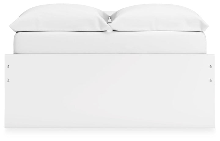 Onita Full Platform Bed with 1 Side Storage - White (5)