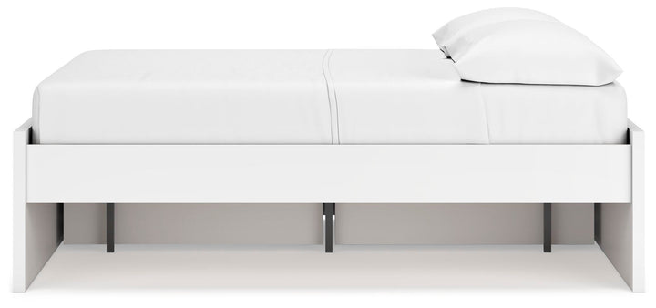 Onita Full Platform Bed with 1 Side Storage - White (7)