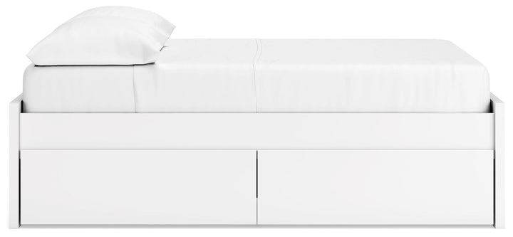 Onita Full Platform Bed with 1 Side Storage - White (8)