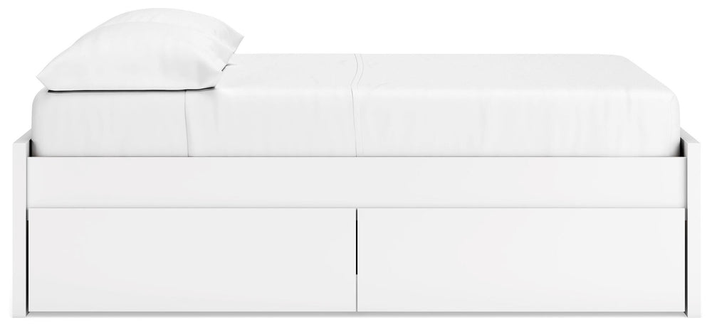 Onita Full Platform Bed with 1 Side Storage - White (8)