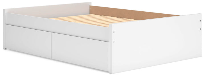 Onita Full Platform Bed with 2 Side Storage - White (3)