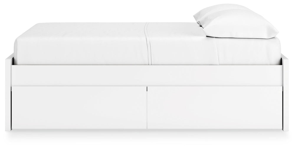Onita Full Platform Bed with 2 Side Storage - White (8)