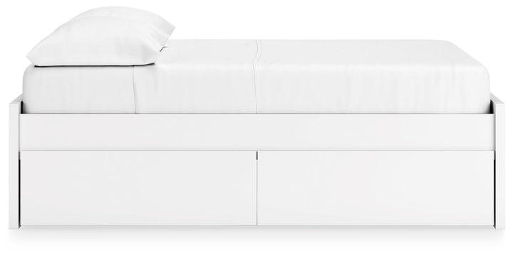 Onita Full Platform Bed with 2 Side Storage - White (9)