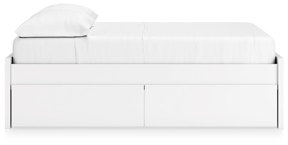 Onita Full Platform Bed with 2 Side Storage - White (9)