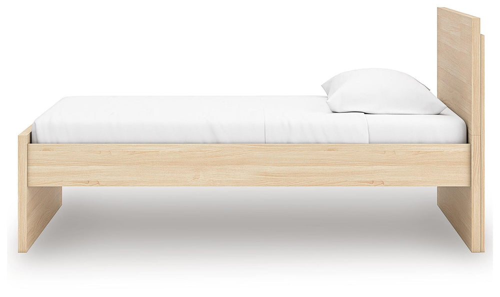 Onita Twin Panel Platform Bed - Light Brown (8)