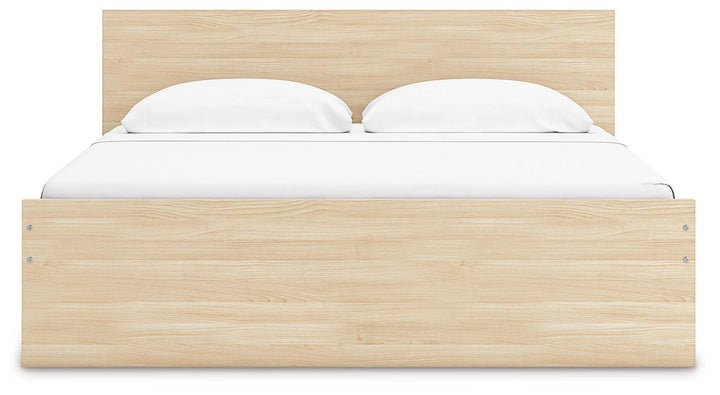 Onita Queen Panel Platform Bed with 2 Side Storage - Light Brown (6)