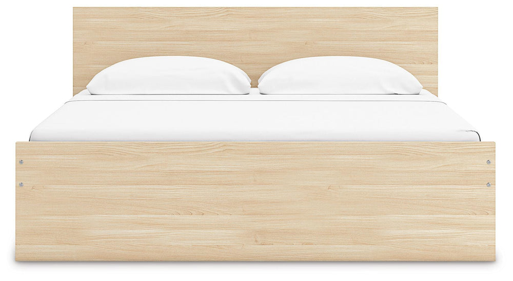 Onita Queen Panel Platform Bed with 2 Side Storage - Light Brown (6)