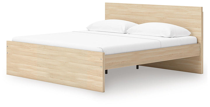 Onita Queen Panel Platform Bed - Light Brown (5)