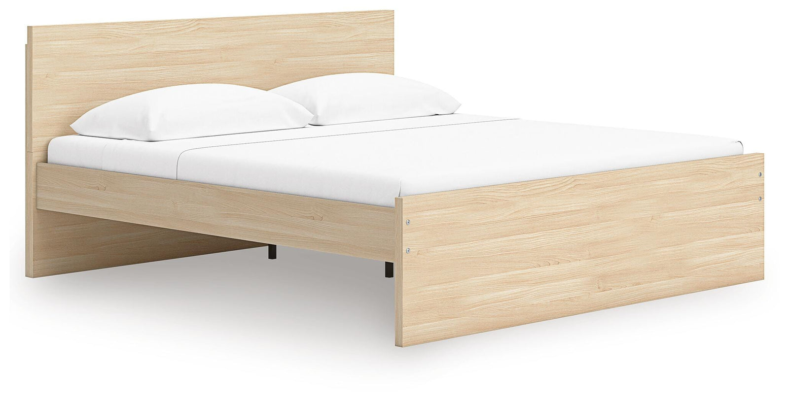 Onita Queen Panel Platform Bed - Light Brown (1)