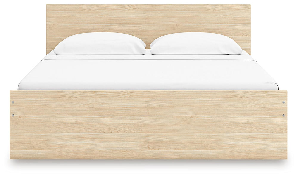 Onita Queen Panel Platform Bed - Light Brown (4)
