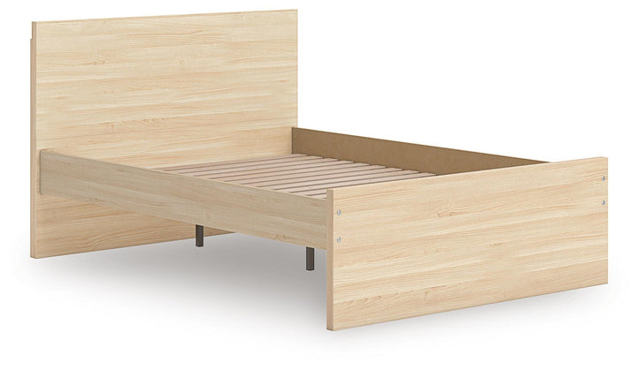 Onita Full Panel Platform Bed - Light Brown (3)