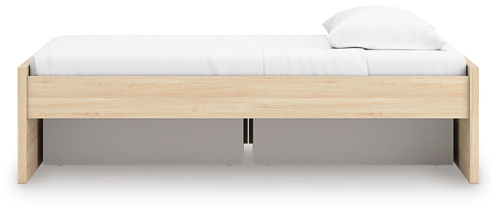Onita Twin Platform Bed with 1 Side Storage - Light Brown (9)