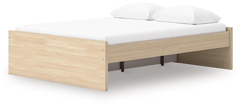 Onita Queen Platform Bed with 2 Side Storage - Light Brown (6)