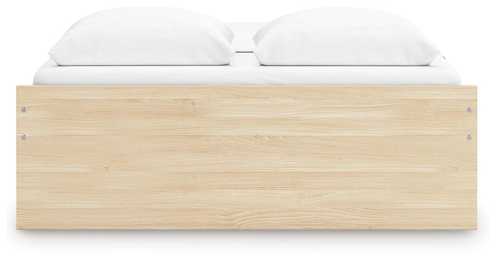 Onita Queen Platform Bed with 1 Side Storage - Light Brown (8)