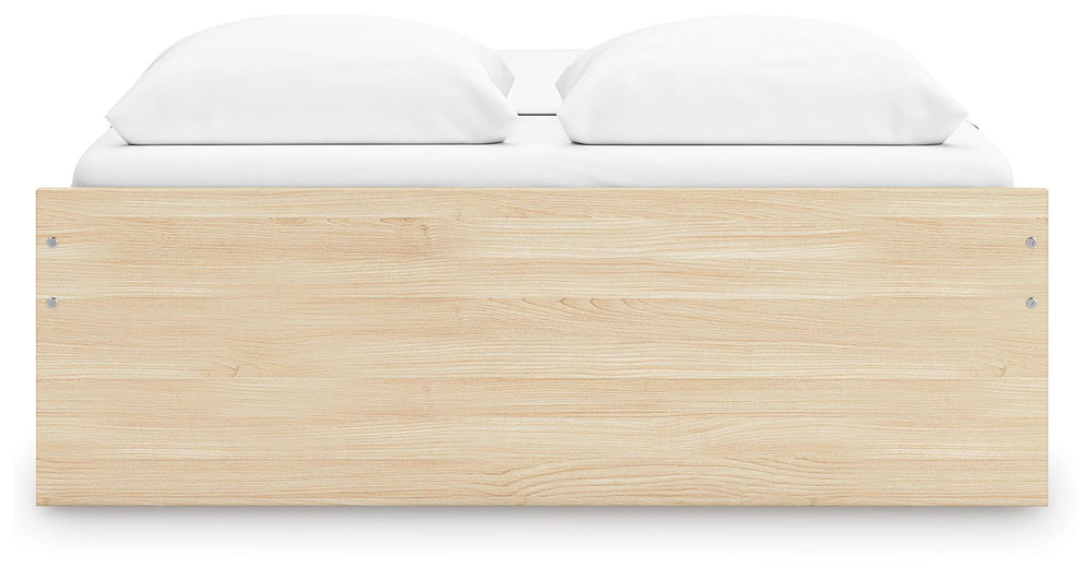 Onita Queen Platform Bed with 1 Side Storage - Light Brown (8)