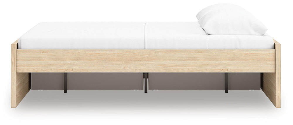 Onita Queen Platform Bed with 2 Side Storage - Light Brown (9)