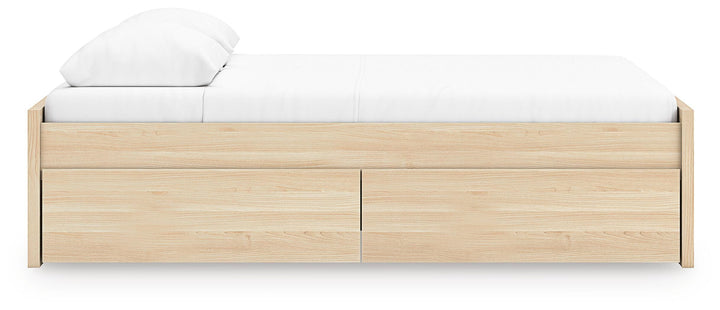 Onita Queen Platform Bed with 2 Side Storage - Light Brown (7)