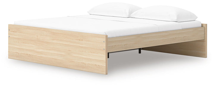 Onita King Platform Bed with 1 Side Storage - Light Brown (3)