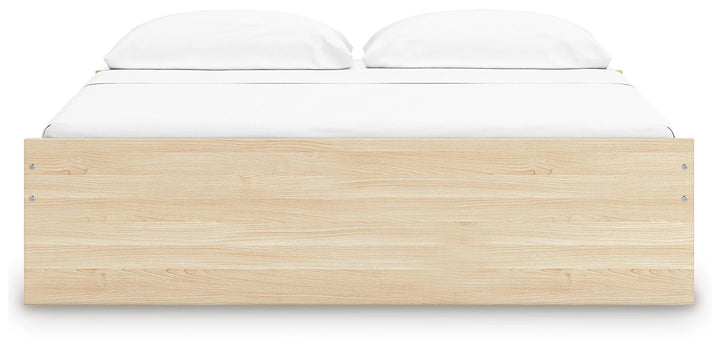 Onita King Platform Bed with 1 Side Storage - Light Brown (6)