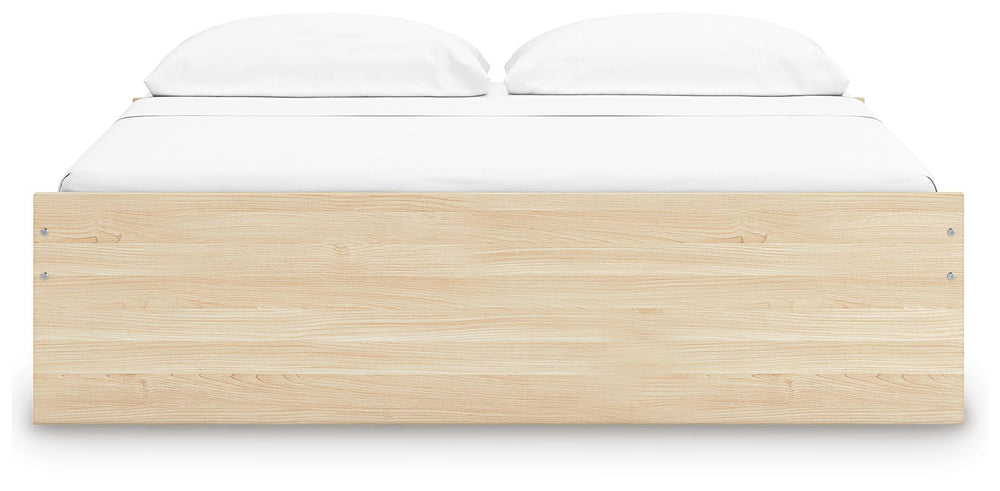 Onita King Platform Bed with 1 Side Storage - Light Brown (6)
