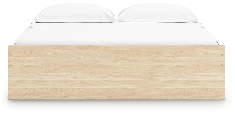 Onita King Platform Bed with 2 Side Storage - Light Brown (5)