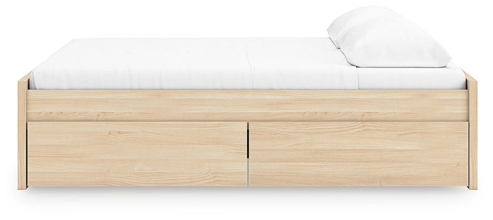 Onita King Platform Bed with 2 Side Storage - Light Brown (9)