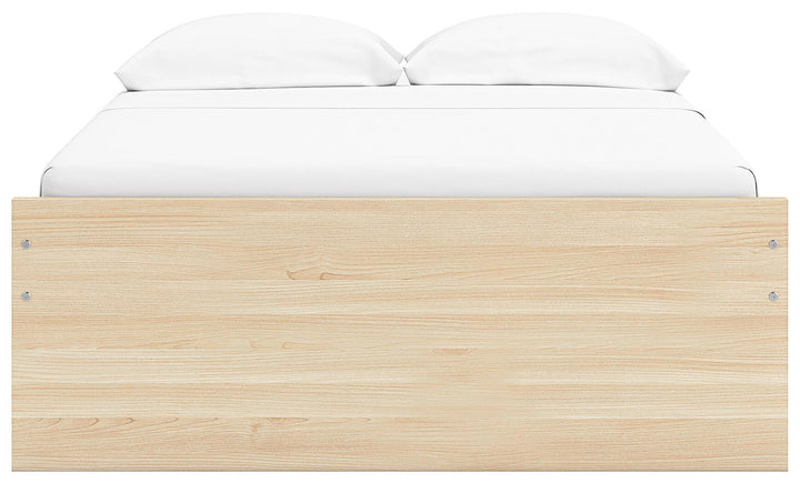 Onita Full Platform Bed with 1 Side Storage - Light Brown (5)