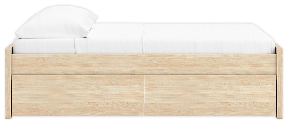 Onita Full Platform Bed with 1 Side Storage - Light Brown (7)