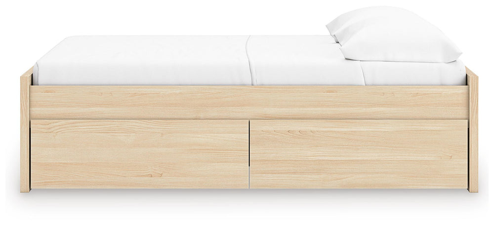 Onita Full Platform Bed with 2 Side Storage - Light Brown (9)