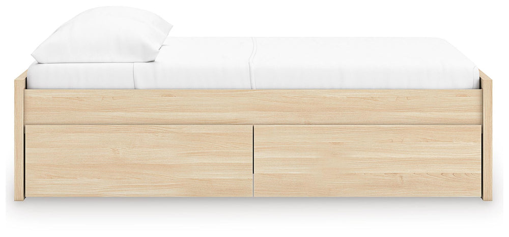 Onita Full Platform Bed with 2 Side Storage - Light Brown (7)