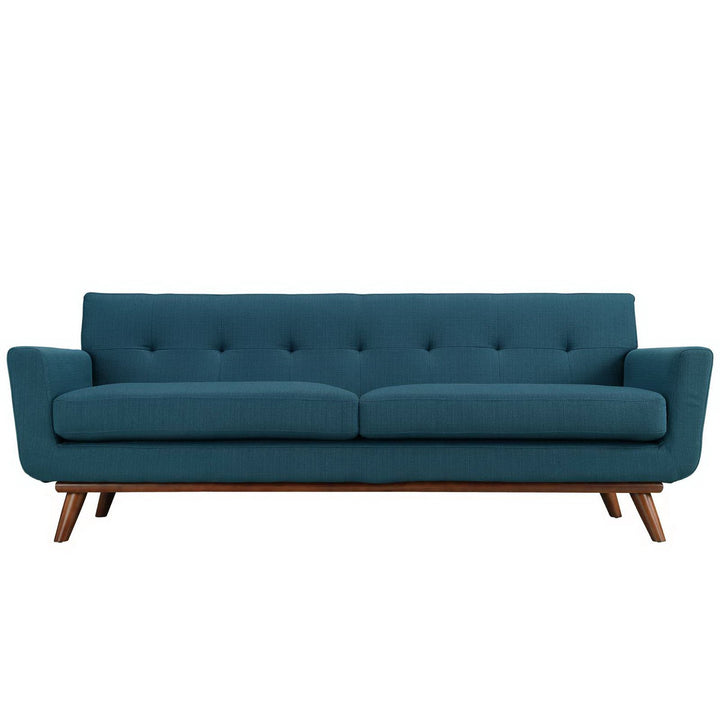 Engage Upholstered Fabric Sofa in Azure