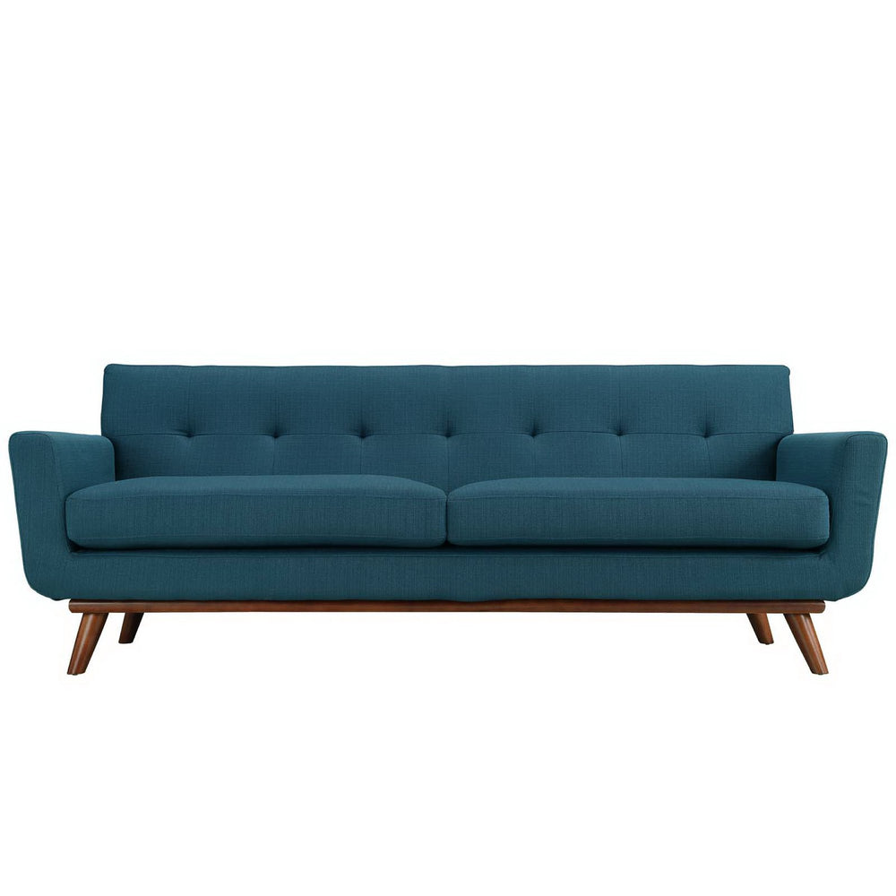 Engage Upholstered Fabric Sofa in Azure
