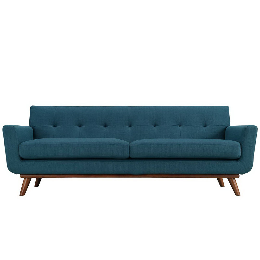 Engage Upholstered Fabric Sofa in Azure