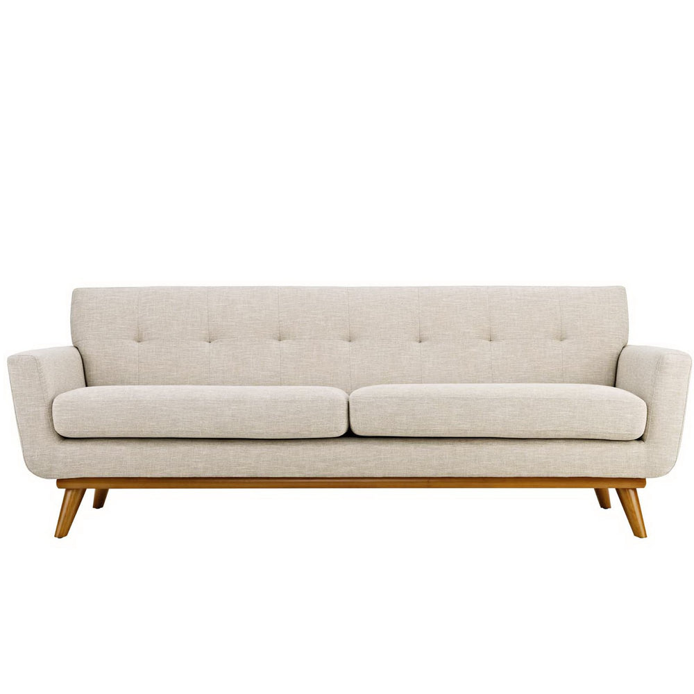 Engage Upholstered Fabric Sofa in Beige