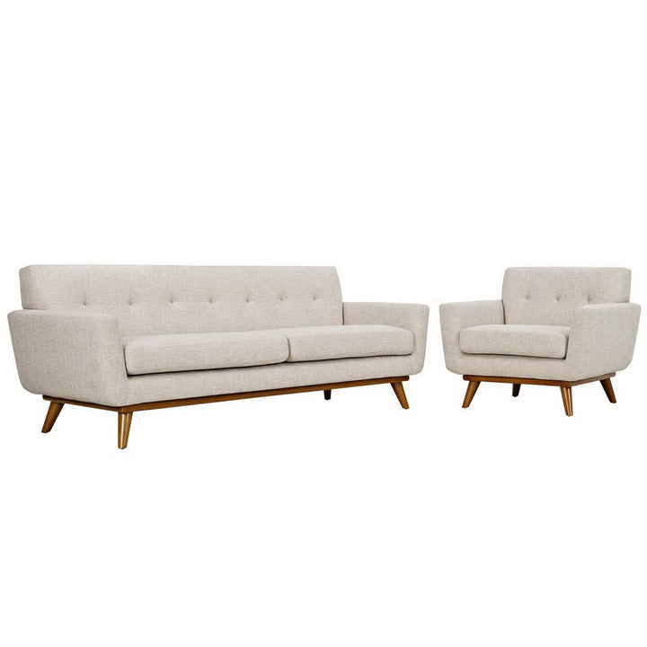Engage Armchair and Sofa Set of 2 in Beige