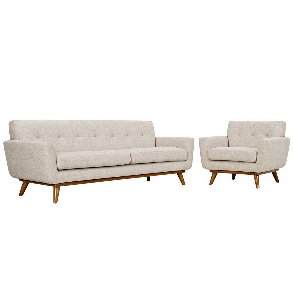 Engage Armchair and Sofa Set of 2 in Beige