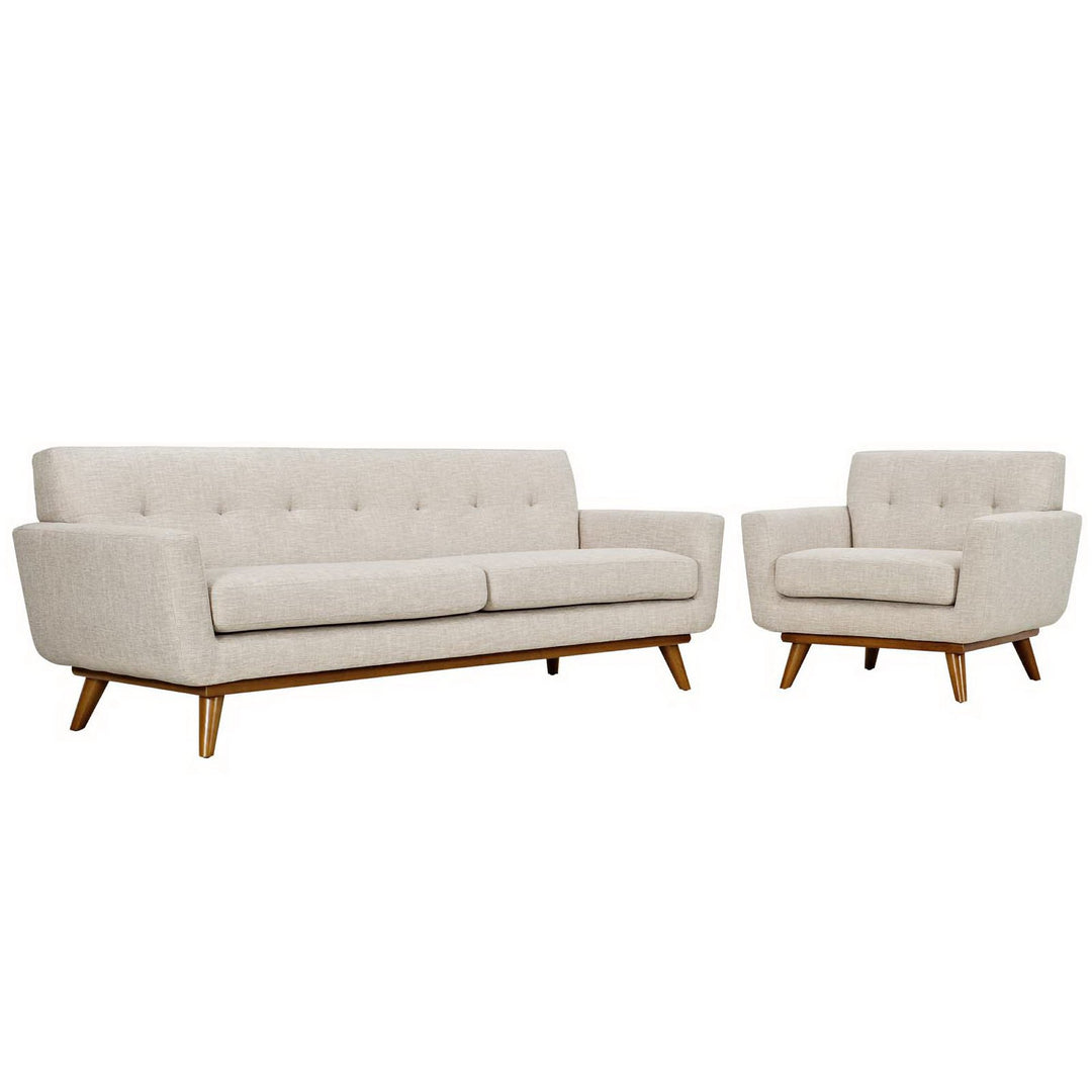 Engage Armchair and Sofa Set of 2 in Beige