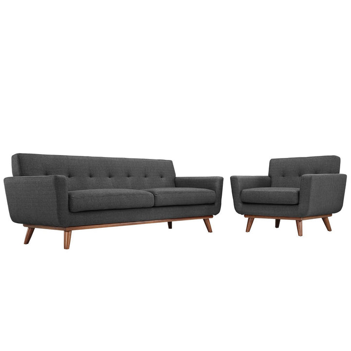 Engage Armchair and Sofa Set of 2 in Gray