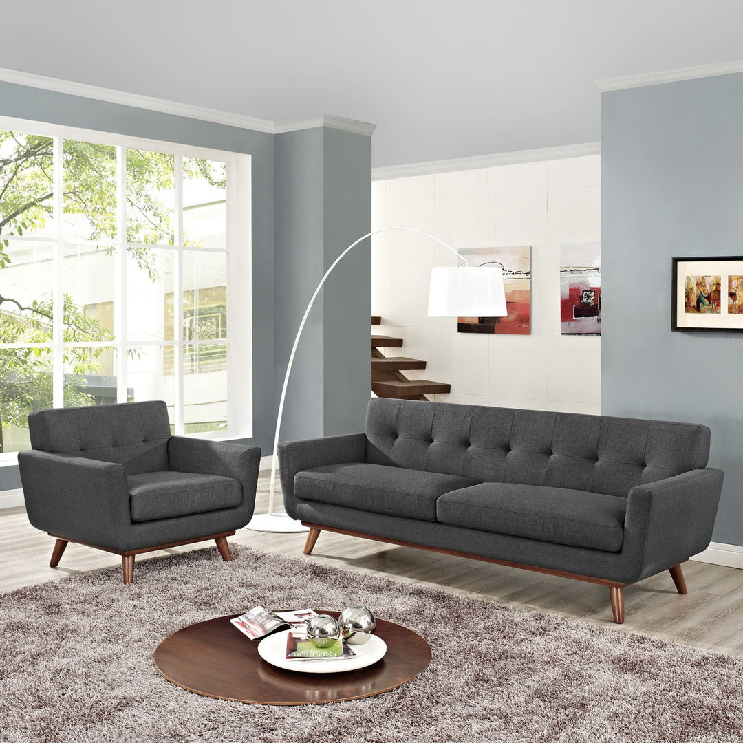 Engage Armchair and Sofa Set of 2 in Gray