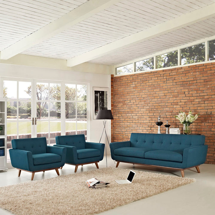 Engage Armchairs and Sofa Set of 3 in Azure