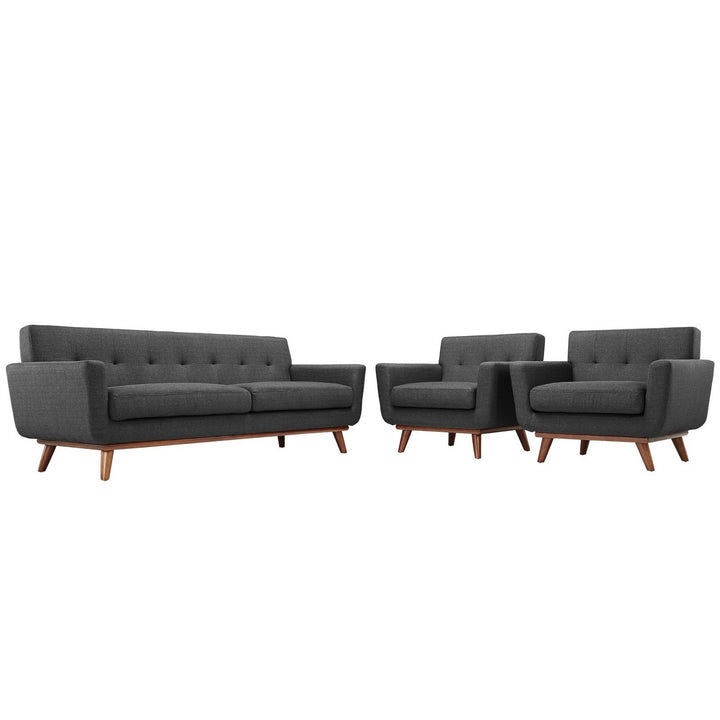 Engage Armchairs and Sofa Set of 3 in Gray