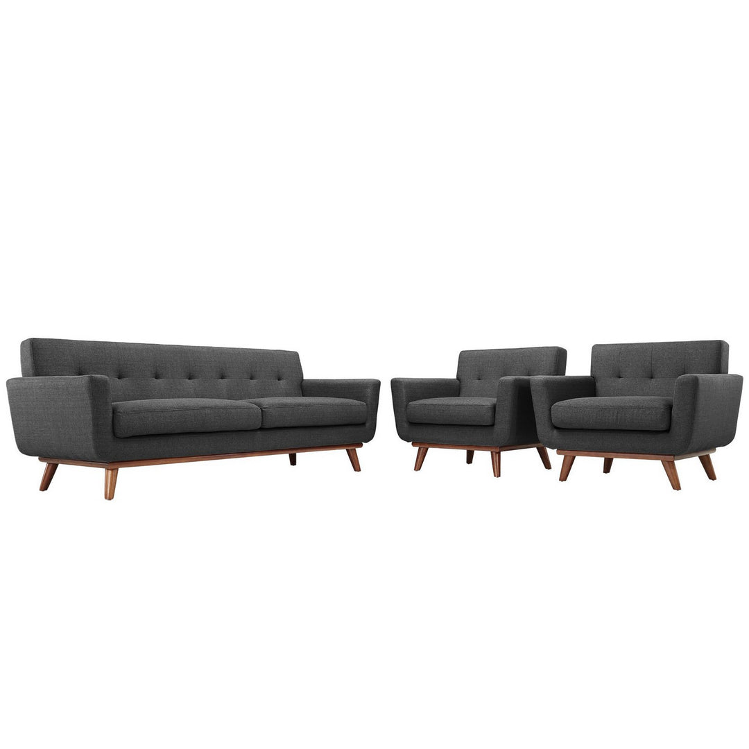 Engage Armchairs and Sofa Set of 3 in Gray