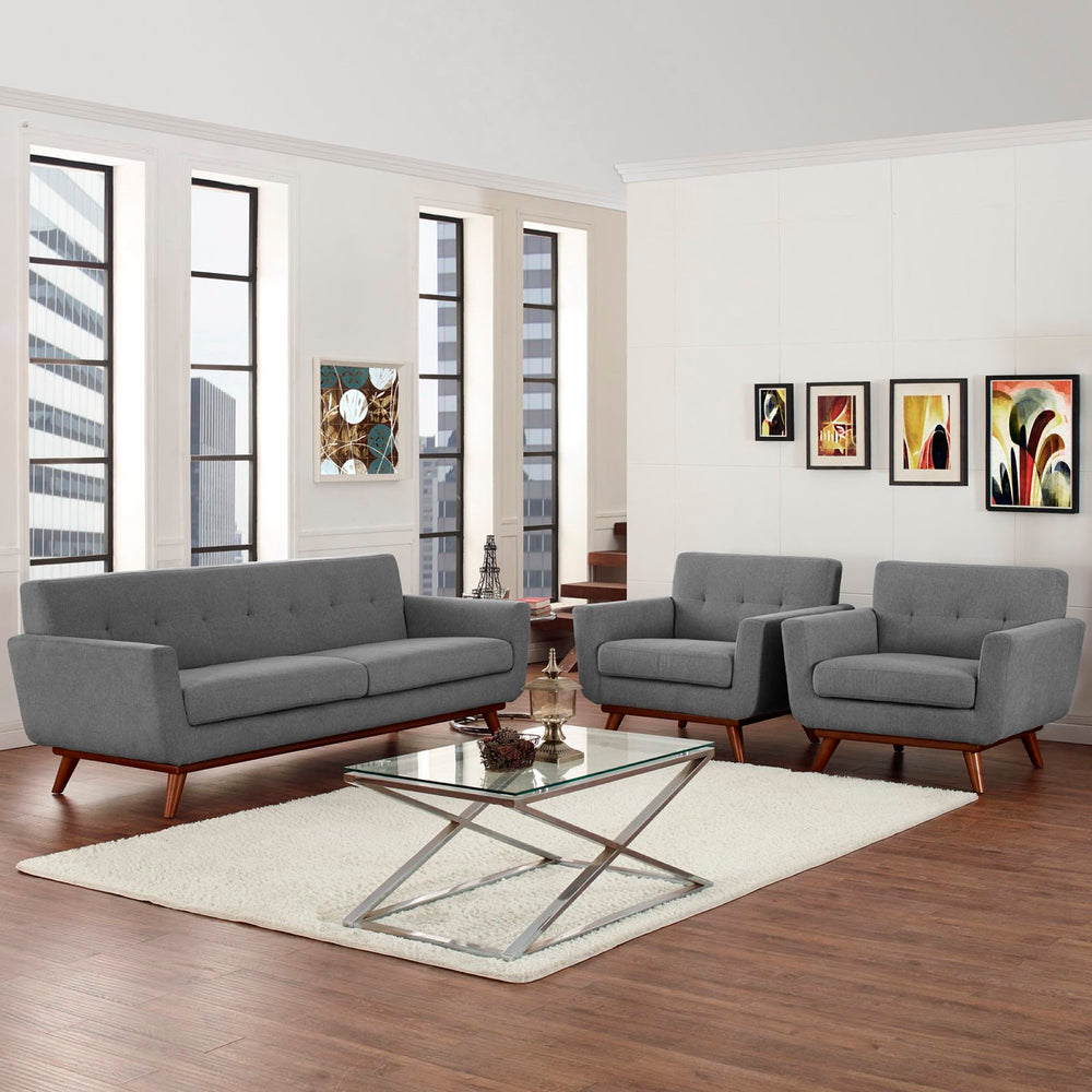 Engage Armchairs and Sofa Set of 3 in Expectation Gray